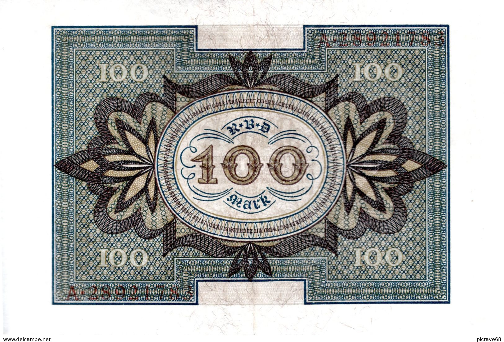 ALLEMAGNE / REICHSBANKNOTE DE 100 MARK   BON ETAT - 100 Mark