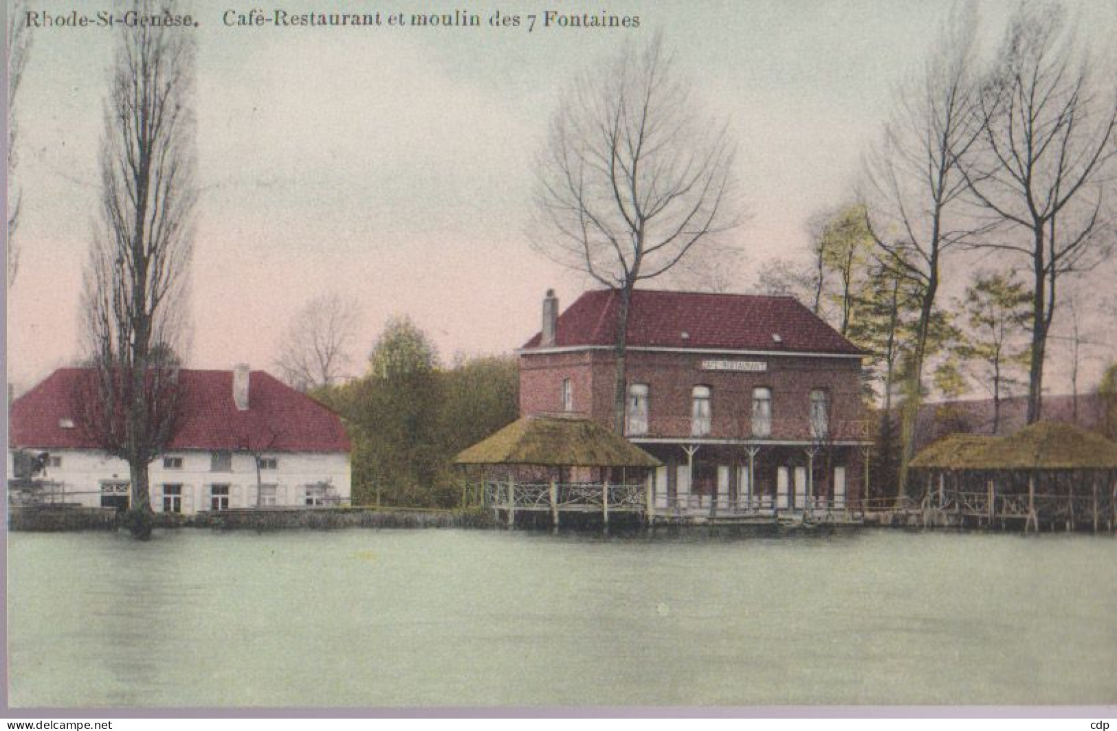 Cpa Rhode St Genèse  Café Restaurant  1911 - St-Genesius-Rode