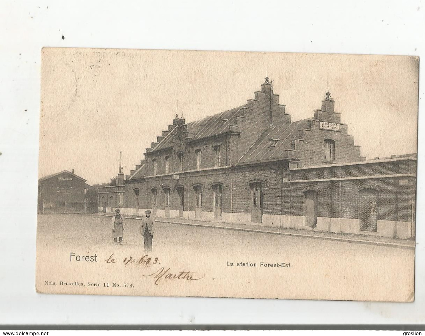 FOREST 574 LA STATION FOREST EST (PETITE ANIMATION) 1903 - Forest - Vorst