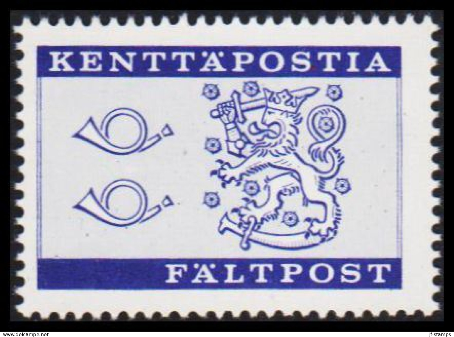 1963. FINLAND. FIELDPOST. Violet Blue. Used During Maneuvers 1963. Only 85.000 Issued. Never Hi... (Michel 8) - JF534363 - Militärmarken