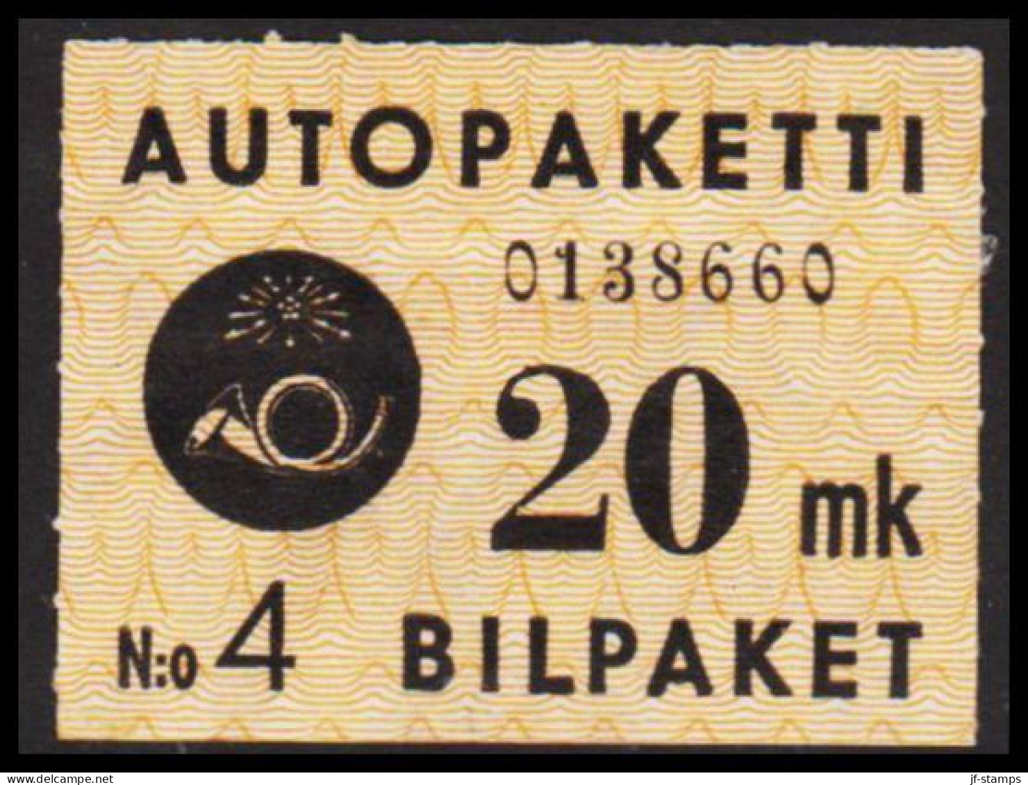 1949-1950. Rose And Triangels. 20 Mk Orange & Black. Hinged. (Michel 3) - JF534369 - Pakjes Per Postbus