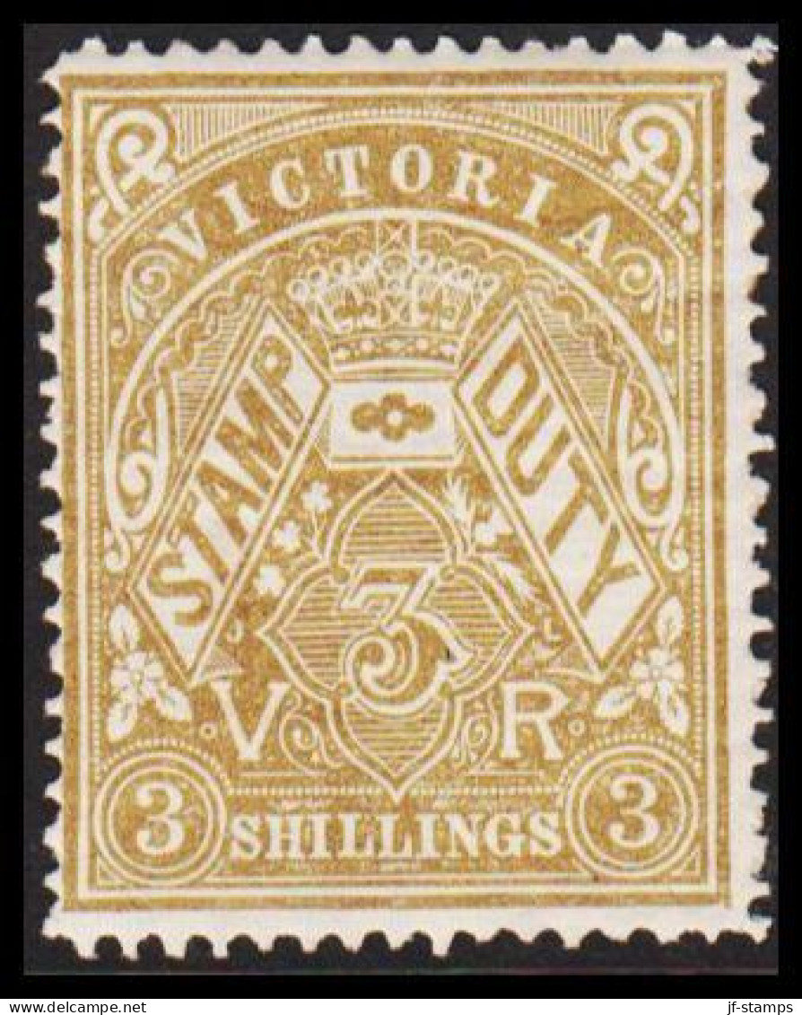 1885. VICTORIA AUSTRALIA STAMP DUTY. 3 SHILLINGS, Hinged.  - JF534428 - Neufs