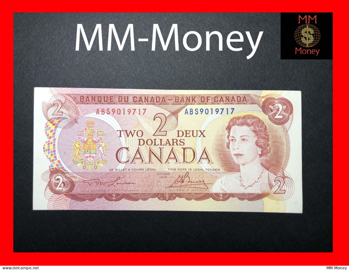CANADA  2 $  1974  P. 86  "sig. Lawson - Bouey"     XF++   [MM-Money] - Canada