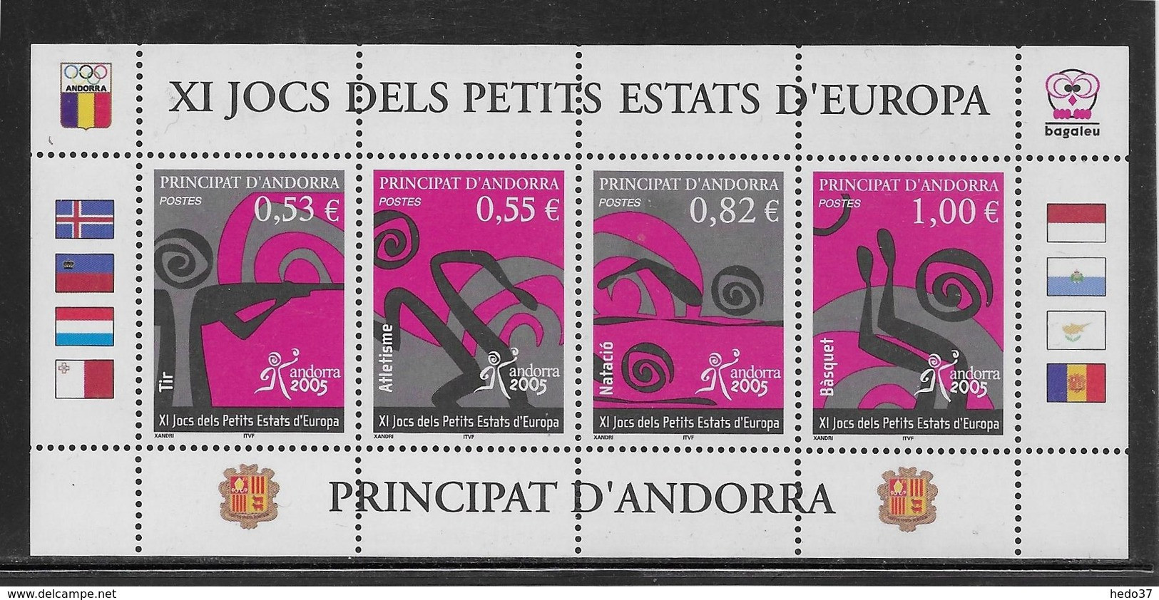 Andorre N°609/612 - Feuillet - Neuf ** Sans Charnière - TB - Neufs