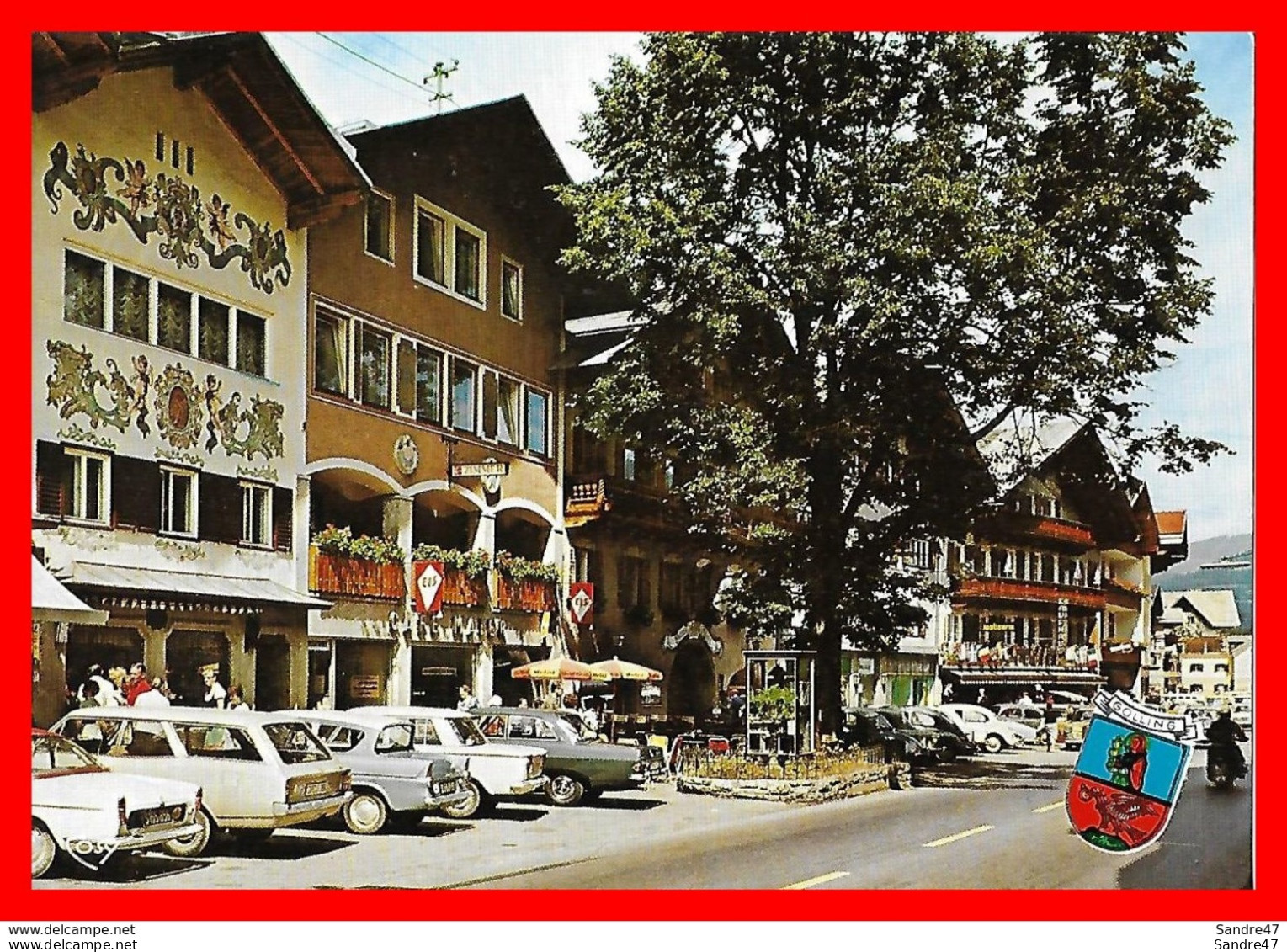CPSM/gf  GOLLING(Autriche)  Der Ideale Luft- Und Ferienort, Animé, Café, Restaurant. *3056 - Golling