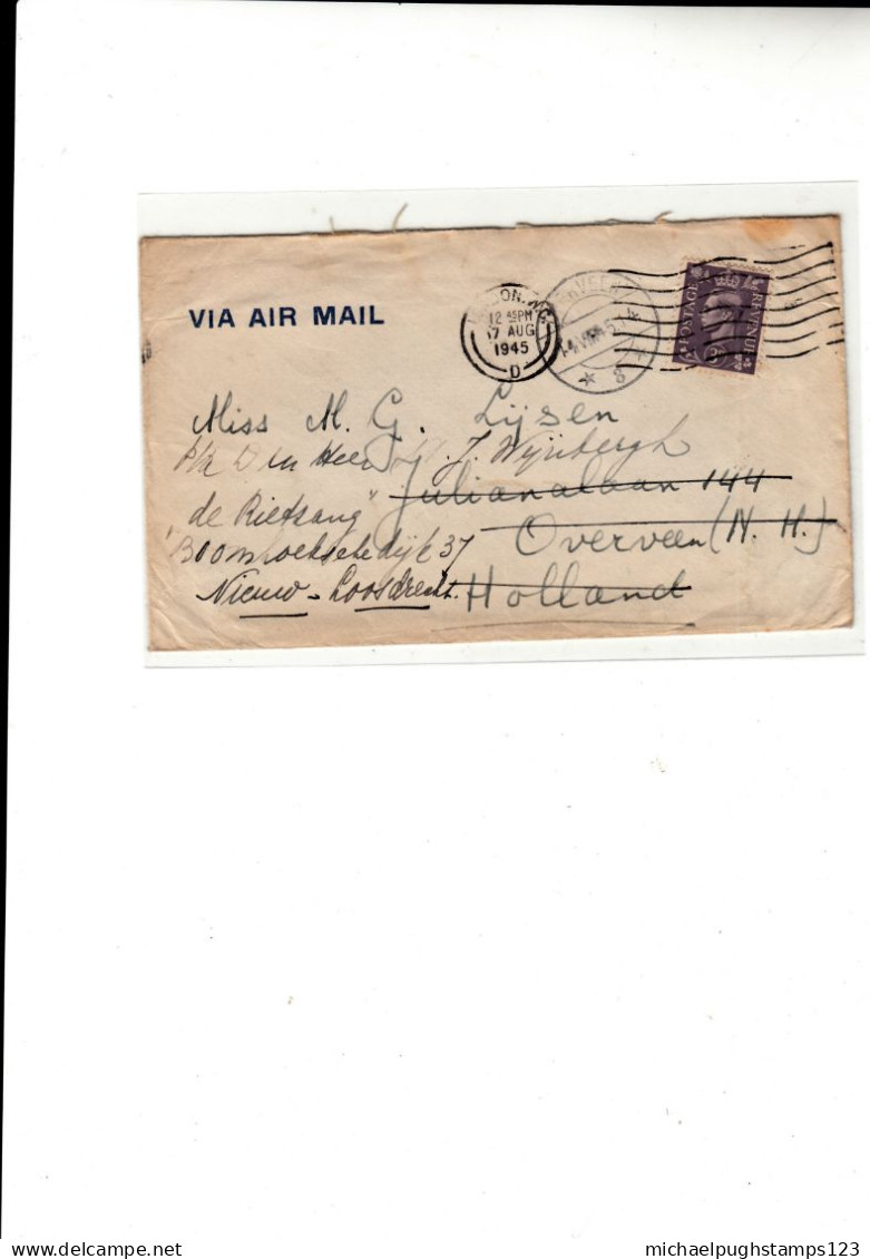 G.B. / Airmail / London / Holland / Traveller Censorship Office - Non Classificati