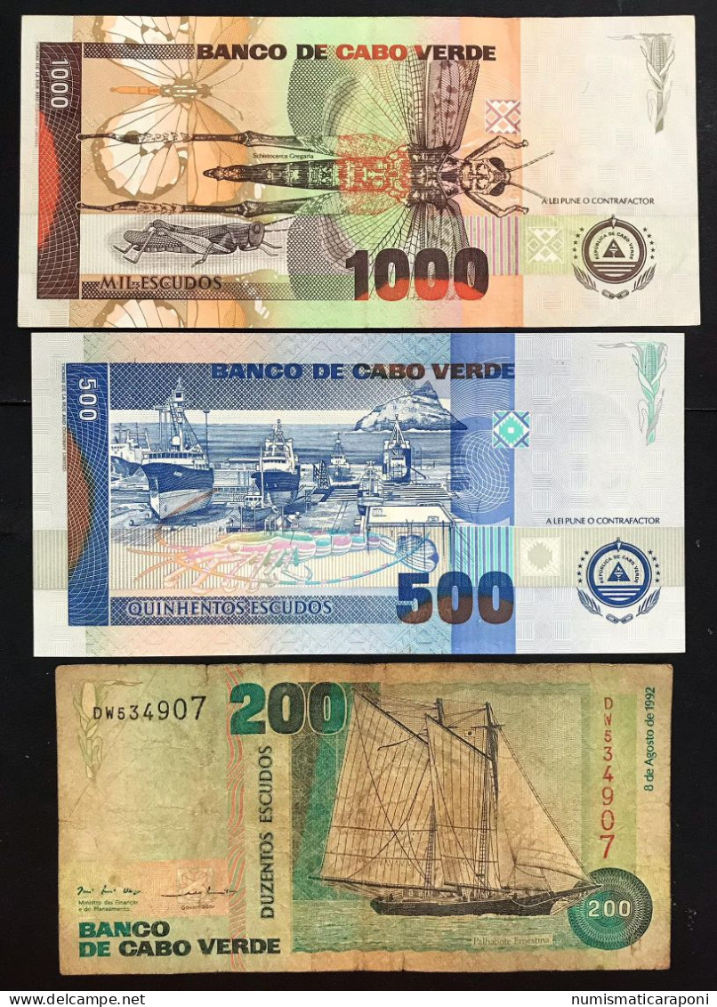 Capo Verde Cabo VERDE 200 ESCUDOS 1992 + 500 E 1000 2002 Lotto.4652 - Kaapverdische Eilanden