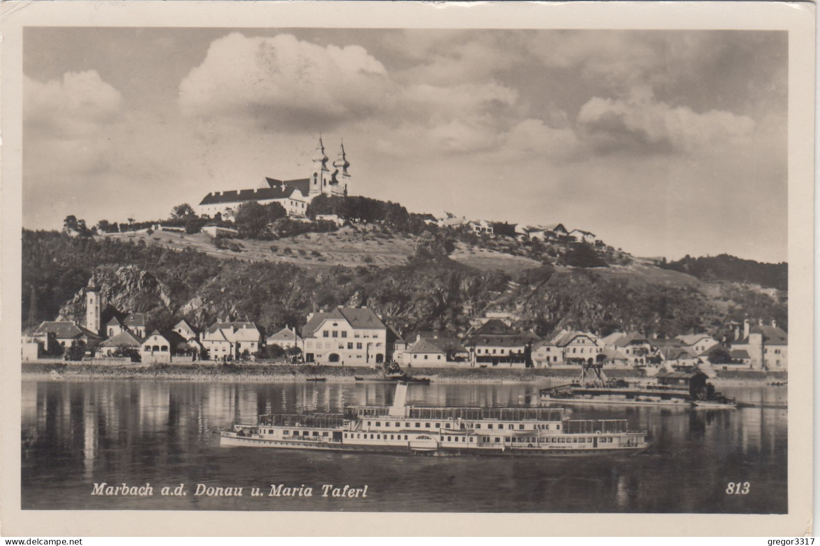 D1004) MARBACH A. D. Donau U. MARIA TAFERL Mit SCHIFF Im Vordergrund 1937 - Maria Taferl