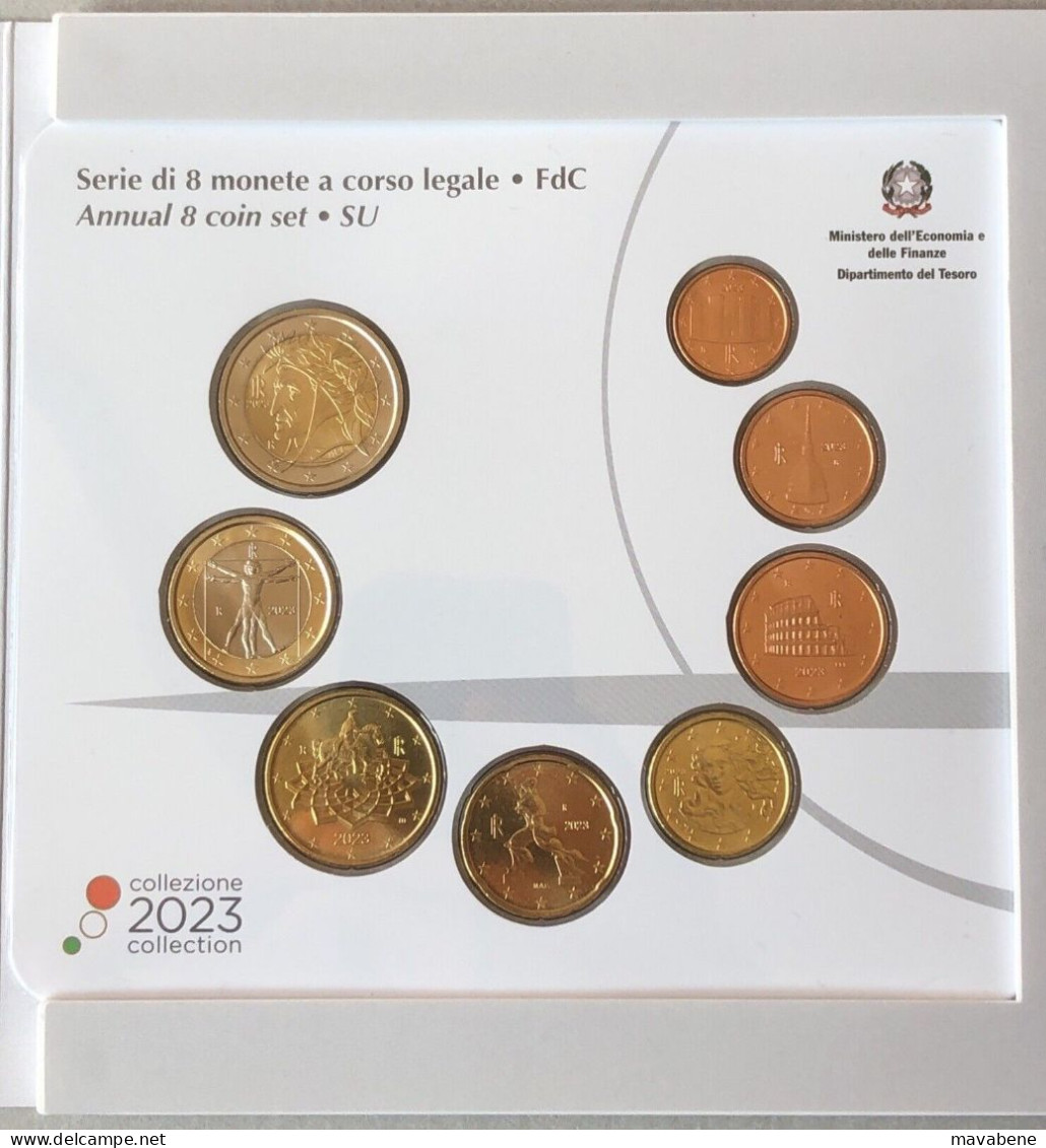 ITALIA 2023 SERIE ANNUALE 8 PEZZI DIVISIONALE FIOR DI CONIO - Collections