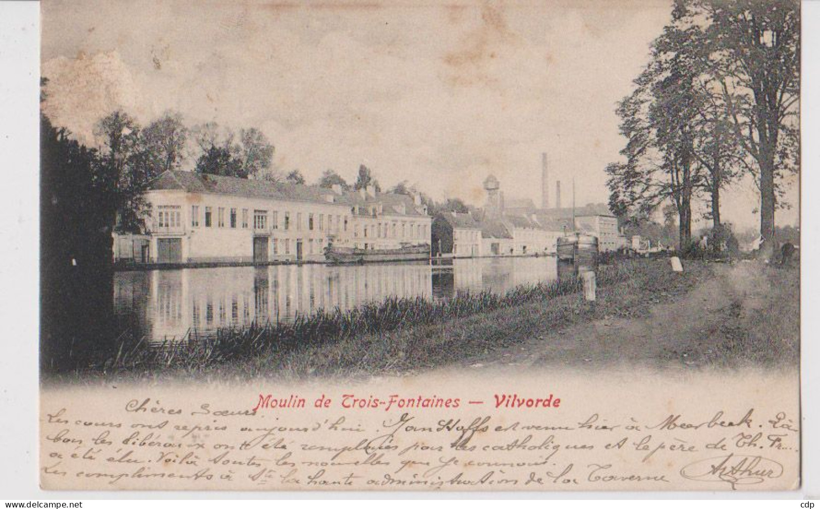 Cpa Vilvorde   Moulin  1908 - Vilvoorde