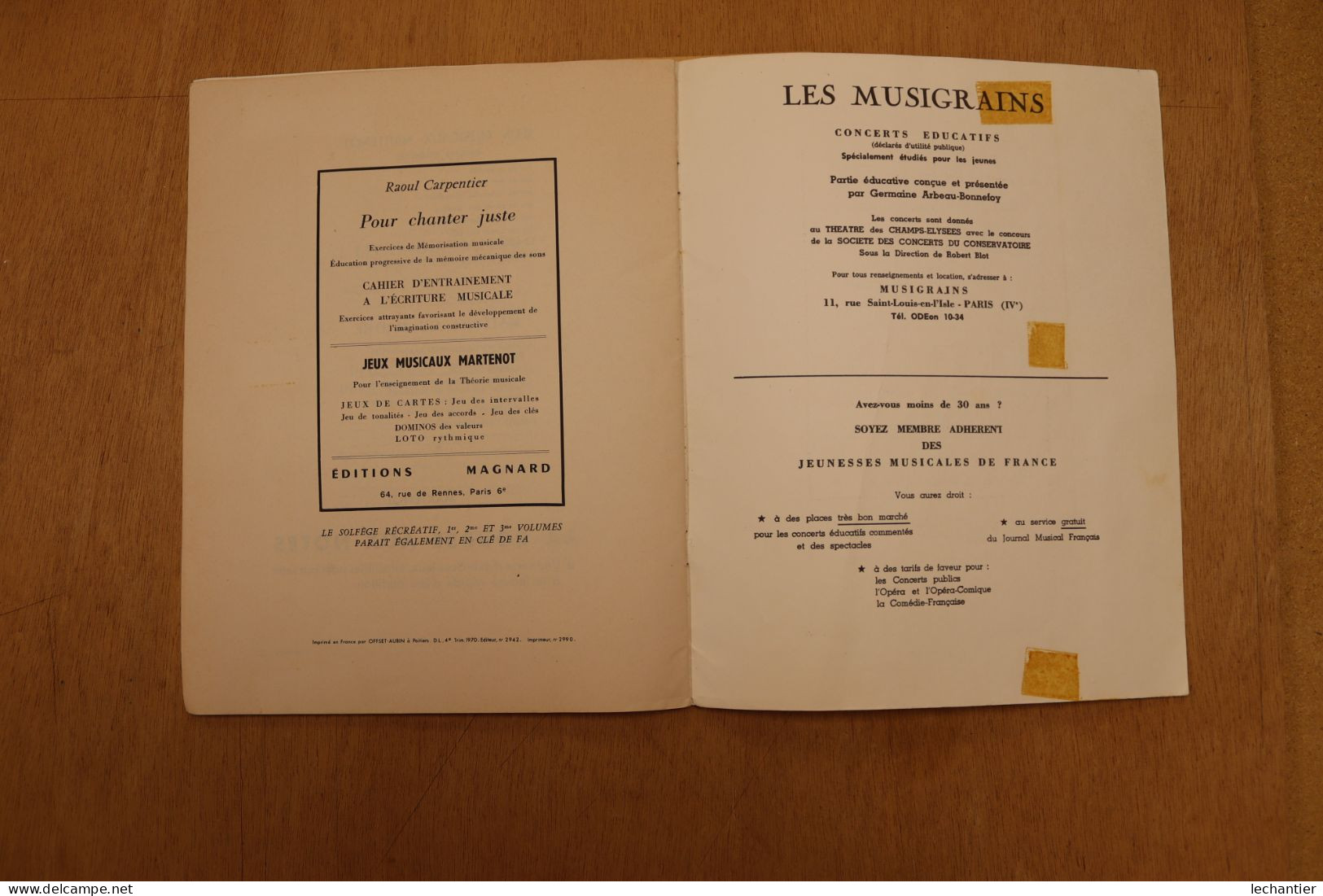 Solfége Récréatif , Volumes 1 Et 3 Raoul Carpentier édit. Magnard Paris 1970  TBE - Chant Chorale