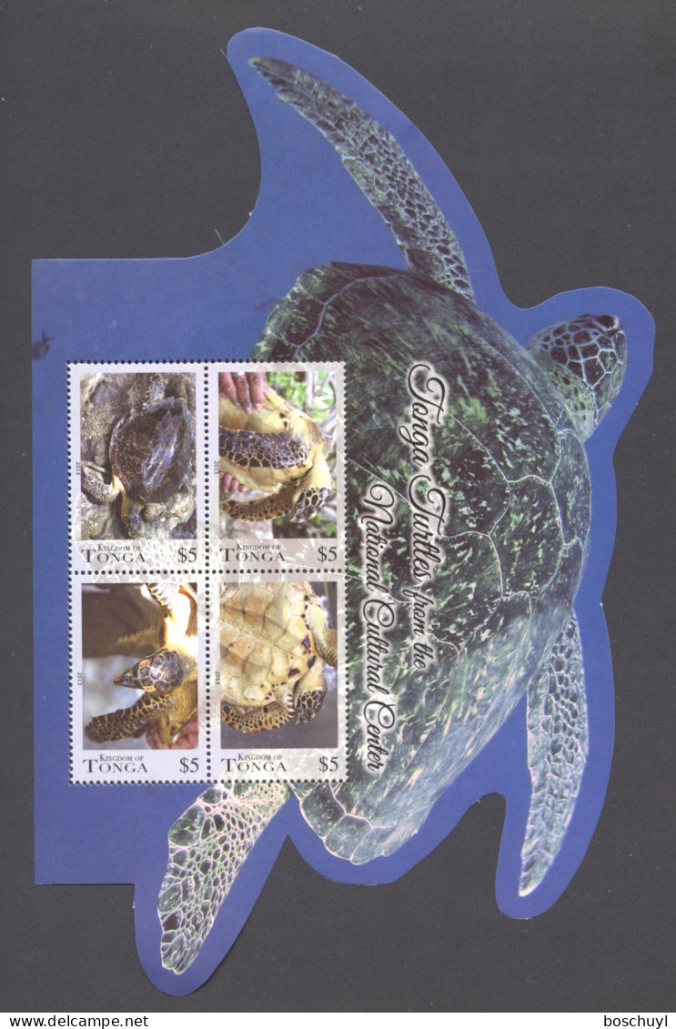 Tonga, 2013, Turtles, Tortoises, Animals, MNH, Michel Block 62 - Tonga (1970-...)