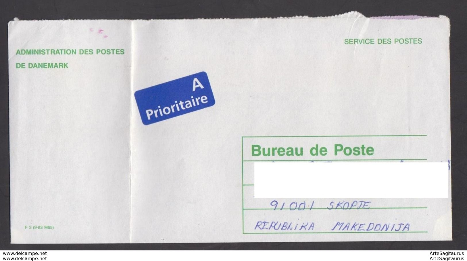 DENMARK, COVER, / PRIORITY, REPUBLIC OF MACEDONIA   (006) - Briefe U. Dokumente