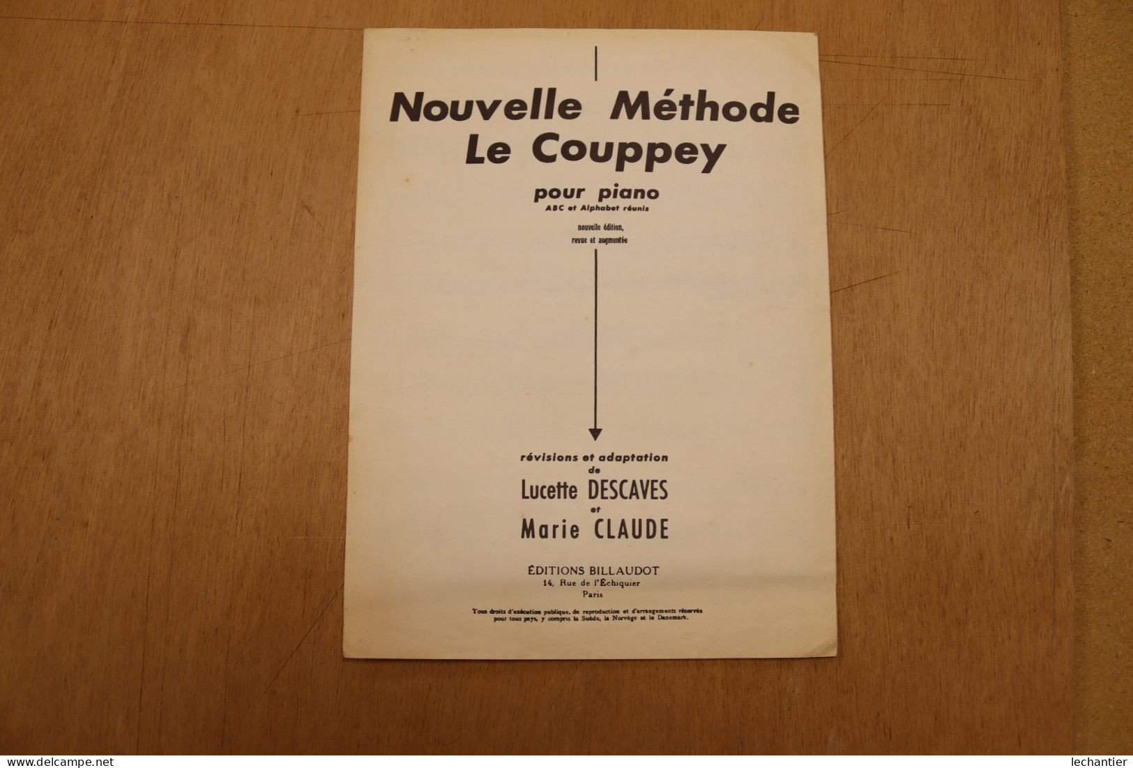 Nouvelle Méthode - LE COUPPEY- "Entrechats Pour Percussion Et Piano" J.M. Depelsenaire. 1978 - Canto (corale)