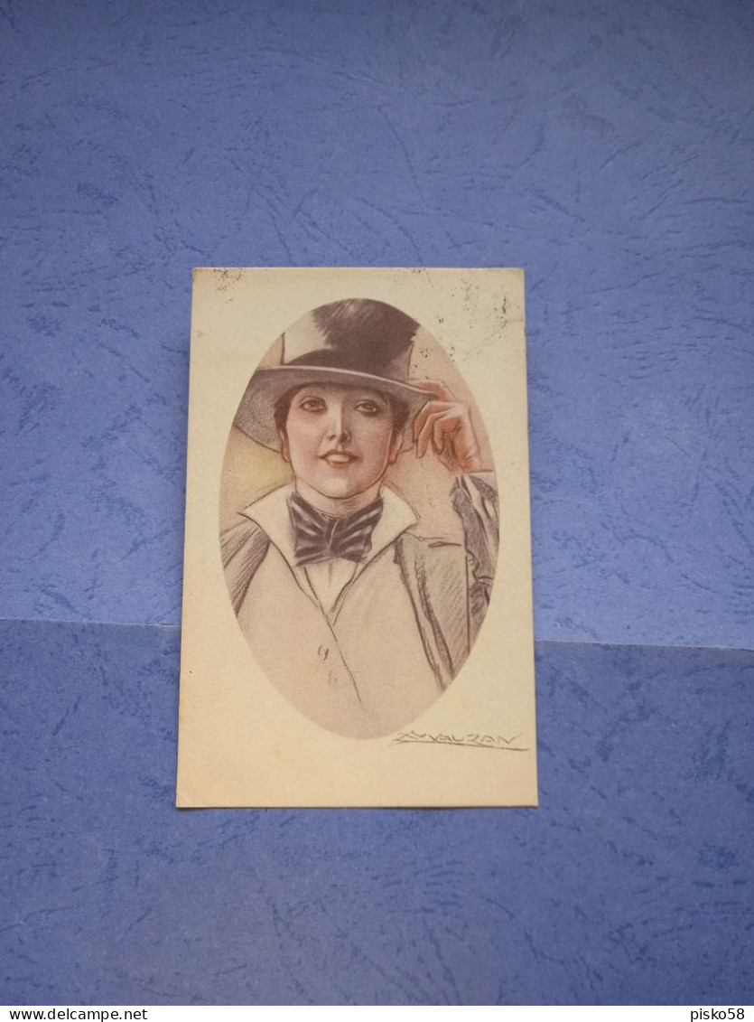 Donna-con Cappello-illustratore Mauzan-fp-1921 - Mauzan, L.A.