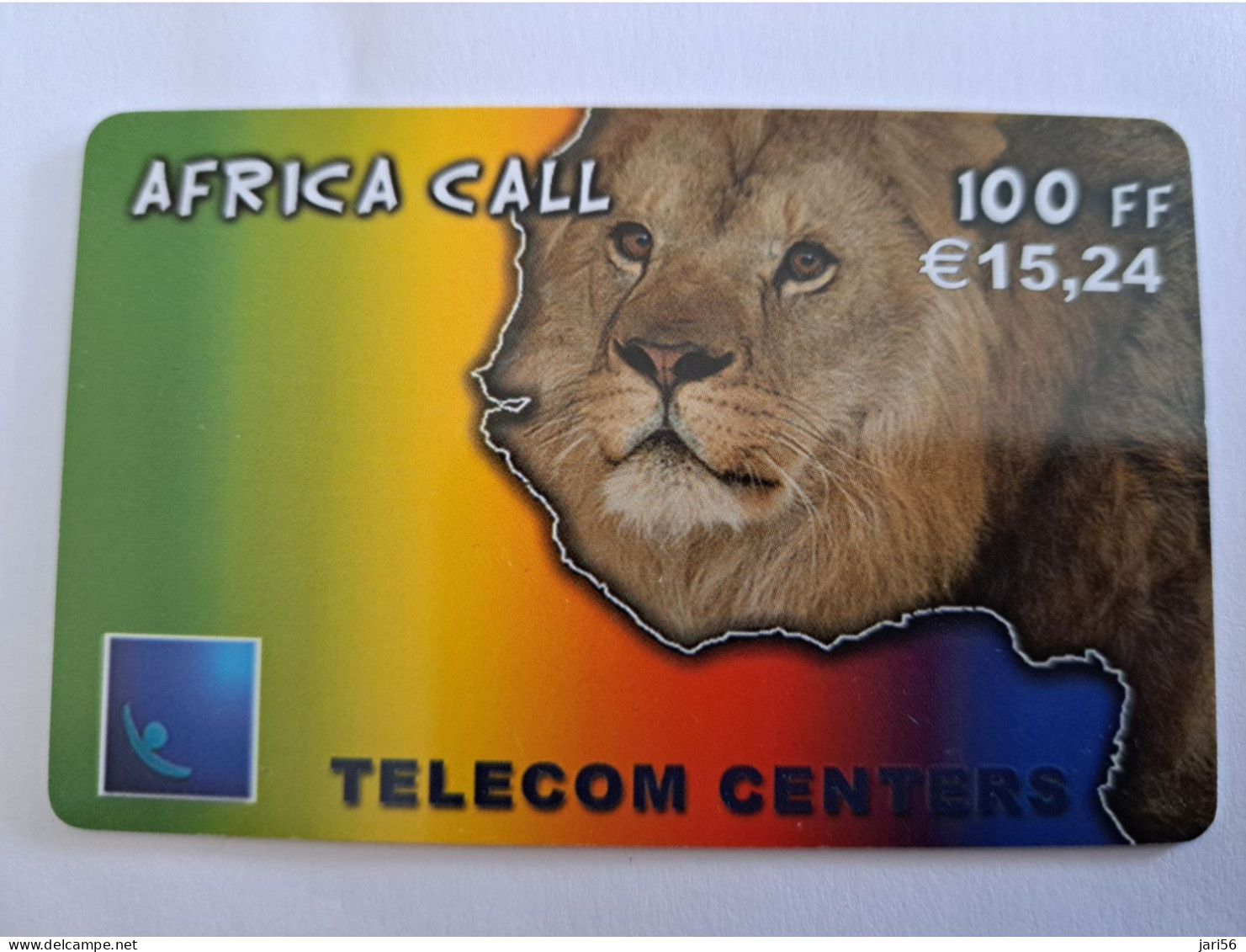 FRANCE/FRANKRIJK  AFRIKA CALL/ LION/LYON/  /  100 FRANC  PREPAID  USED    ** 13804** - Mobicartes (GSM/SIM)