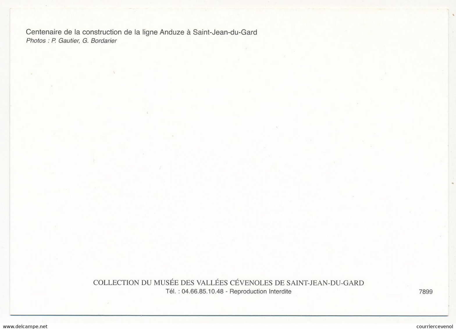 SAINT-JEAN-DU-GARD (Gard) - CPM - Centenaire De La Construction De La Ligne Anduze à St Jean Du Gard - Saint-Jean-du-Gard