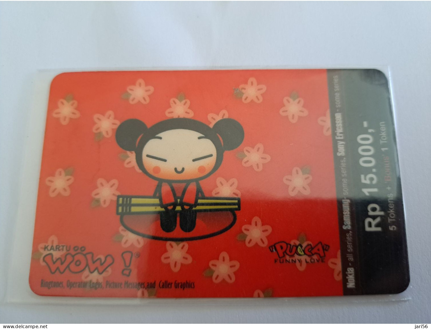 INDONESIA  / INDOCARD/ PUCA/ WOW/STRIP / INDOSAT / RP 15.000 / PREPAID/     / USED CARD  **13812 ** - Indonesia