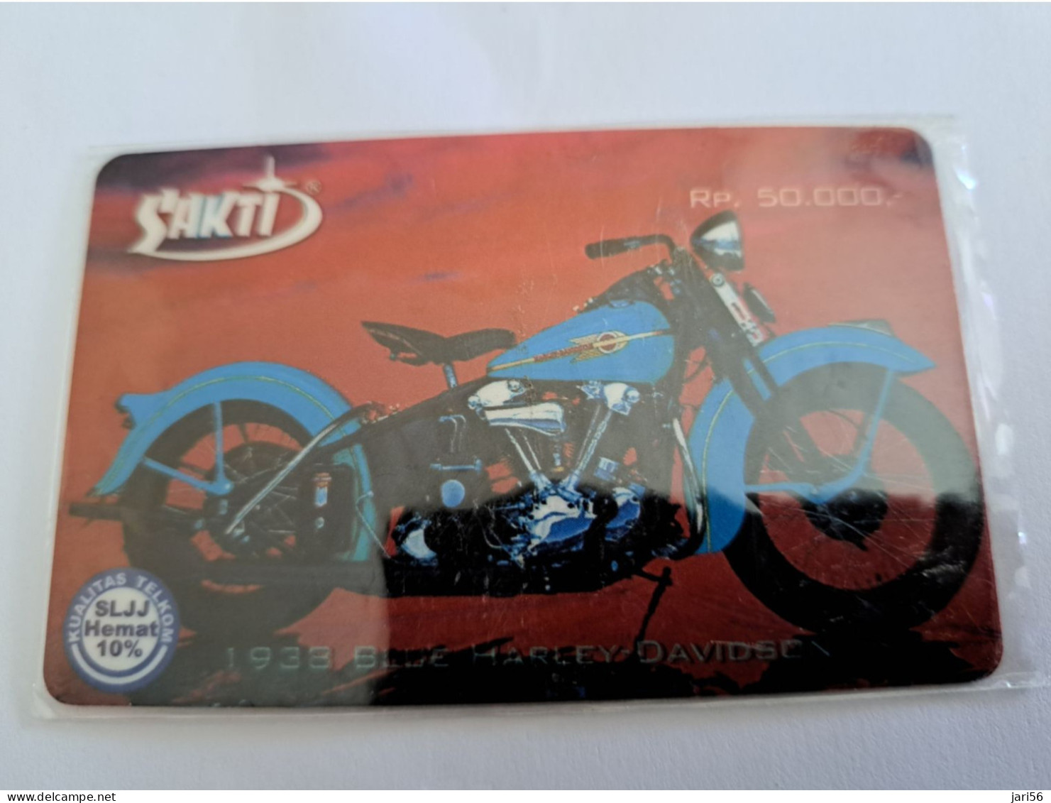 INDONESIA  / INDOCARD/ SAKTI/ HARLEY DAVIDSON/ MOTOR   / INDOSAT / RP 50..000 / PREPAID/     / USED CARD  **13814 ** - Indonesia