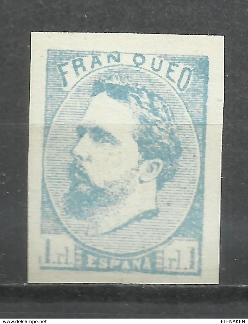 6087-SELLO CLASICO Nº156 EDIFIL.1 Real Azul 1873. Carlos VII - Carlista FALSO FILATELICO.SPAIN STAMPS CLASSIC. GUERRAS C - Ungebraucht