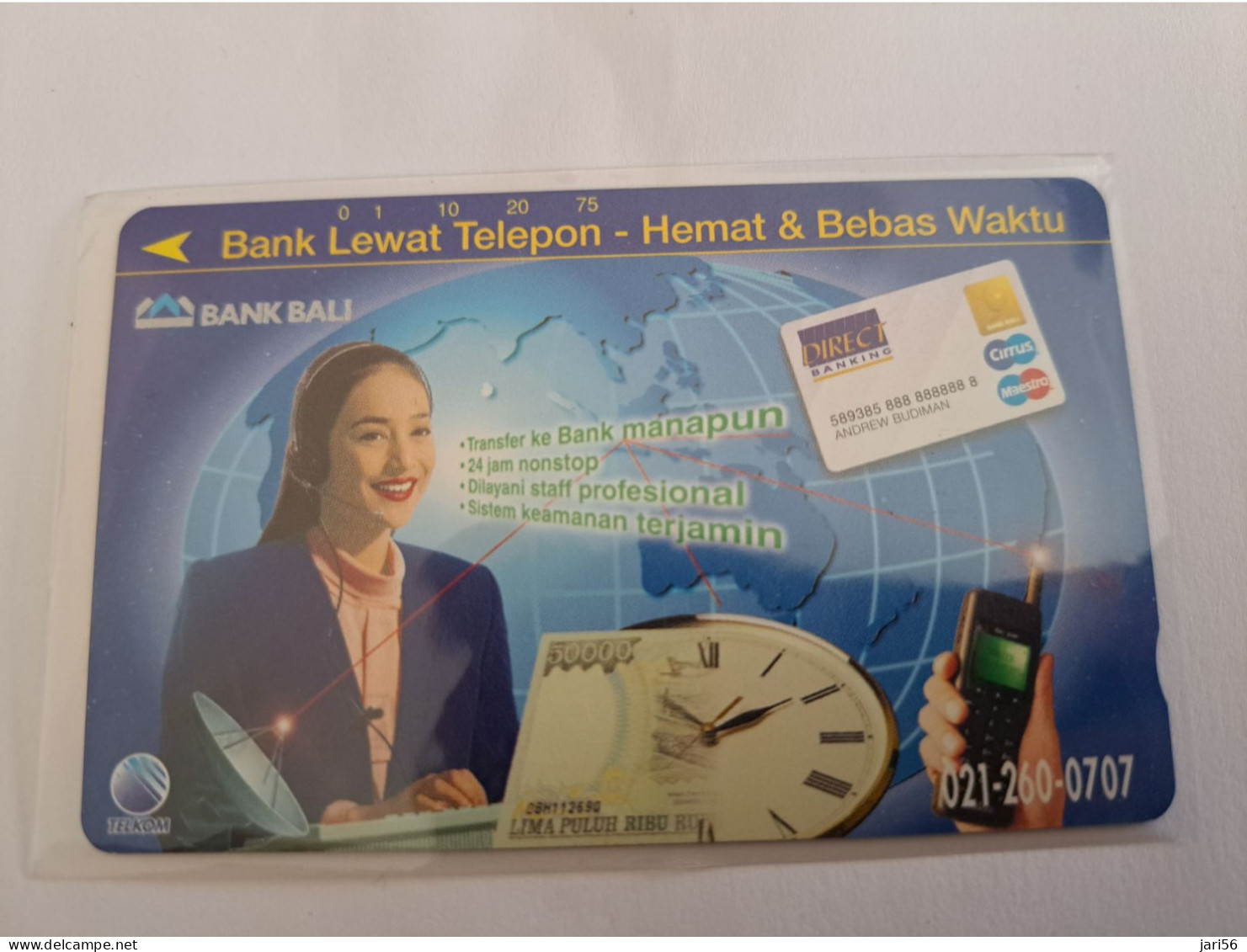 INDONESIA  / INDOCARD/ BANK BALI/ EURO/MASTER CARD/BANK LE  / INDOSAT / 75 UNITS  / PREPAID/     / MINT CARD  **13817 ** - Indonésie