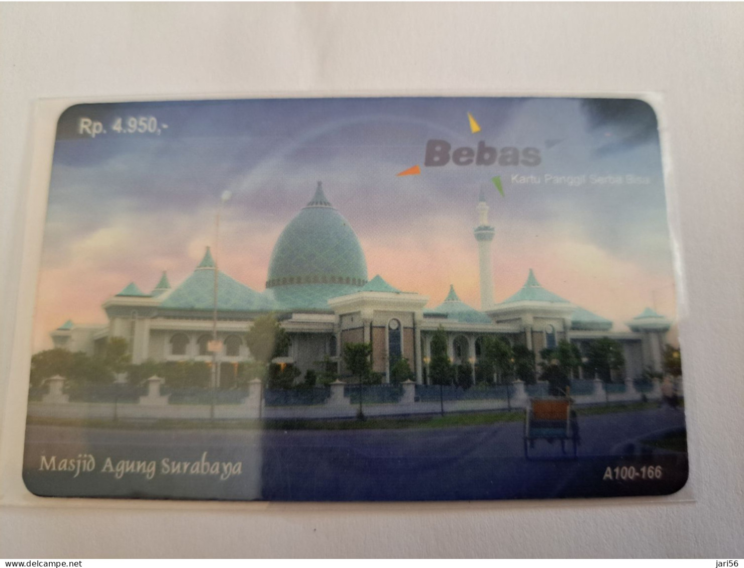 INDONESIA  / IBEBAS/ TEMPLE /   RP 4950     / INDOSAT  / PREPAID/ SEALED     / USED  CARD  **13821 ** - Indonésie