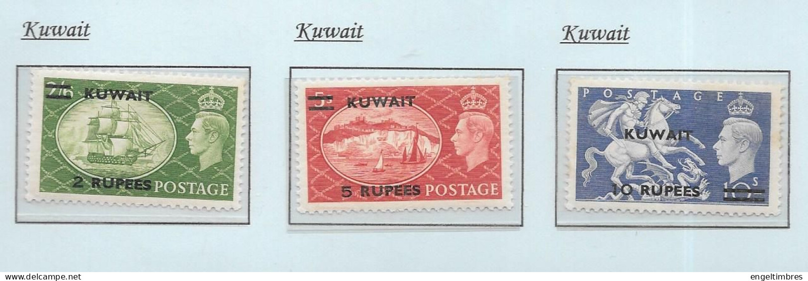 Gb 1948  Festival Of Britain OVERPRINTED  KUWAIT MINT   (3)    Vfu See Notes & Scans - Unused Stamps