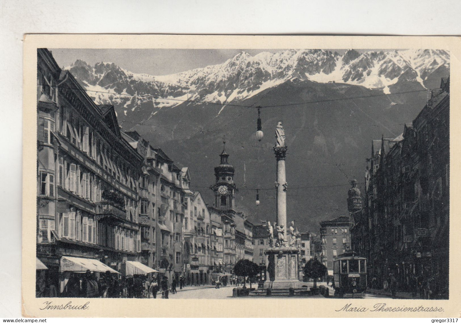 D1053) INNSBRUCK - Maria Theresienstrasse Mit Alter Straßenbahn LINIE 2 - Innsbruck