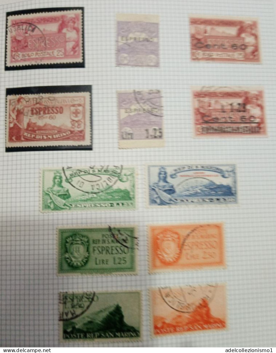 48367A) SAN MARINO ESPRESSI  LOTTO DI FRANCOBOLLI USATI DAL 1929 AL 1945 - Express Letter Stamps
