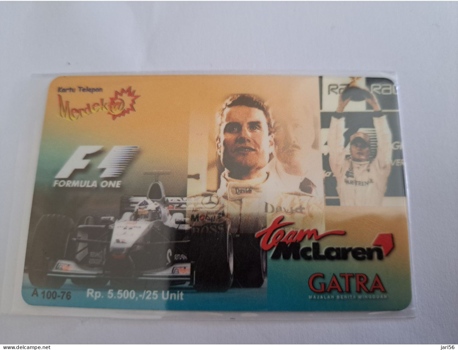 INDONESIA  / IMC LAREN TEAM / AUTO RACING  /   RP 5500    / INDOSAT  / PREPAID/ SEALED     / USED  CARD  **13823 ** - Indonesien