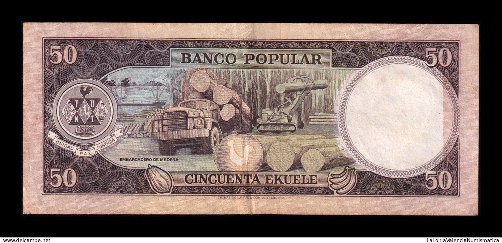 Equatorial Guinea Ecuatorial 50 Ekuele 1975 Pick 10 Mbc/+ Vf/+ - Guinea Equatoriale