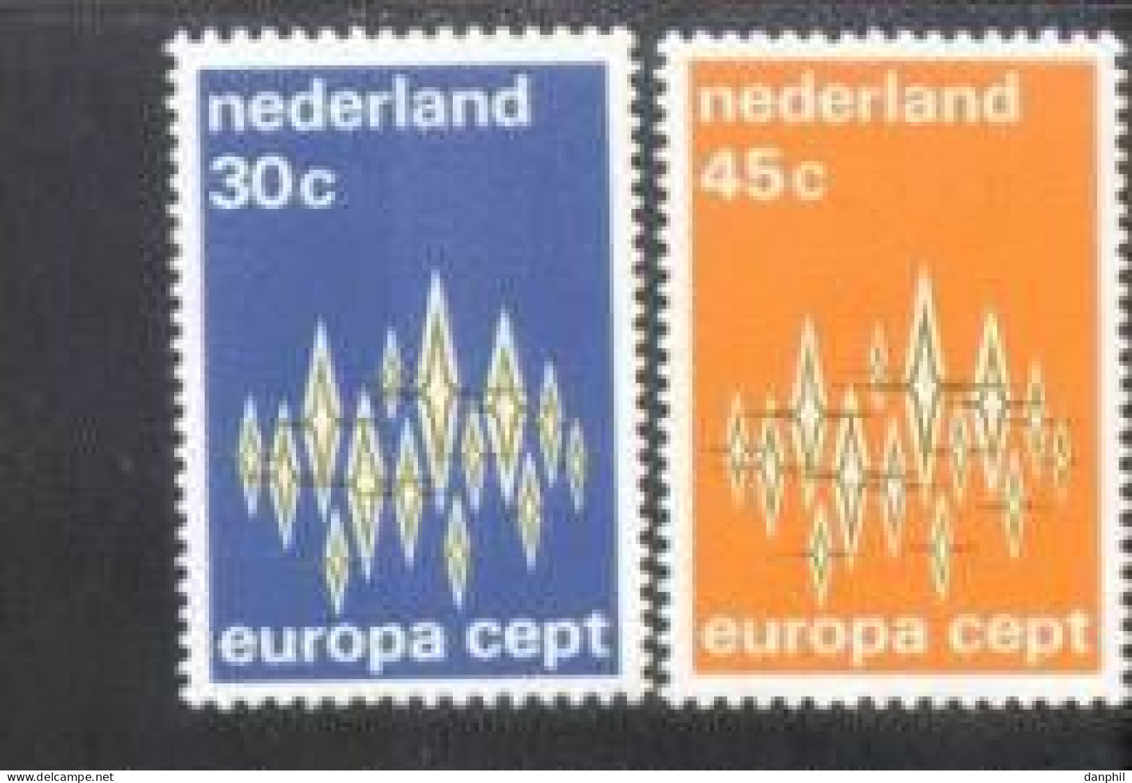 Netherlands 1972 Europa CEPT (**) Mi 987-88; Y&T 958-59 - € 3,- - 1972