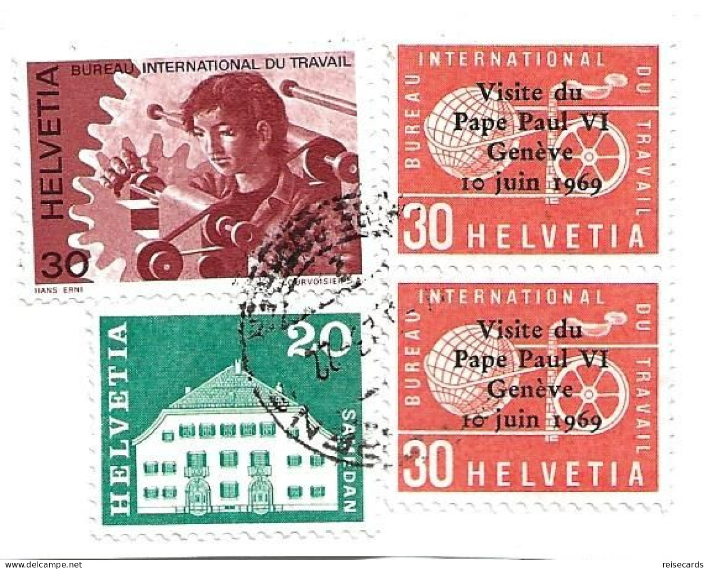 Switzerland: United Nations Geneva - Visit Of Pope Paul VI At The International Labour Conference - Used Stamps