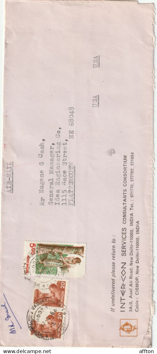 India Old Cover Mailed - Brieven En Documenten