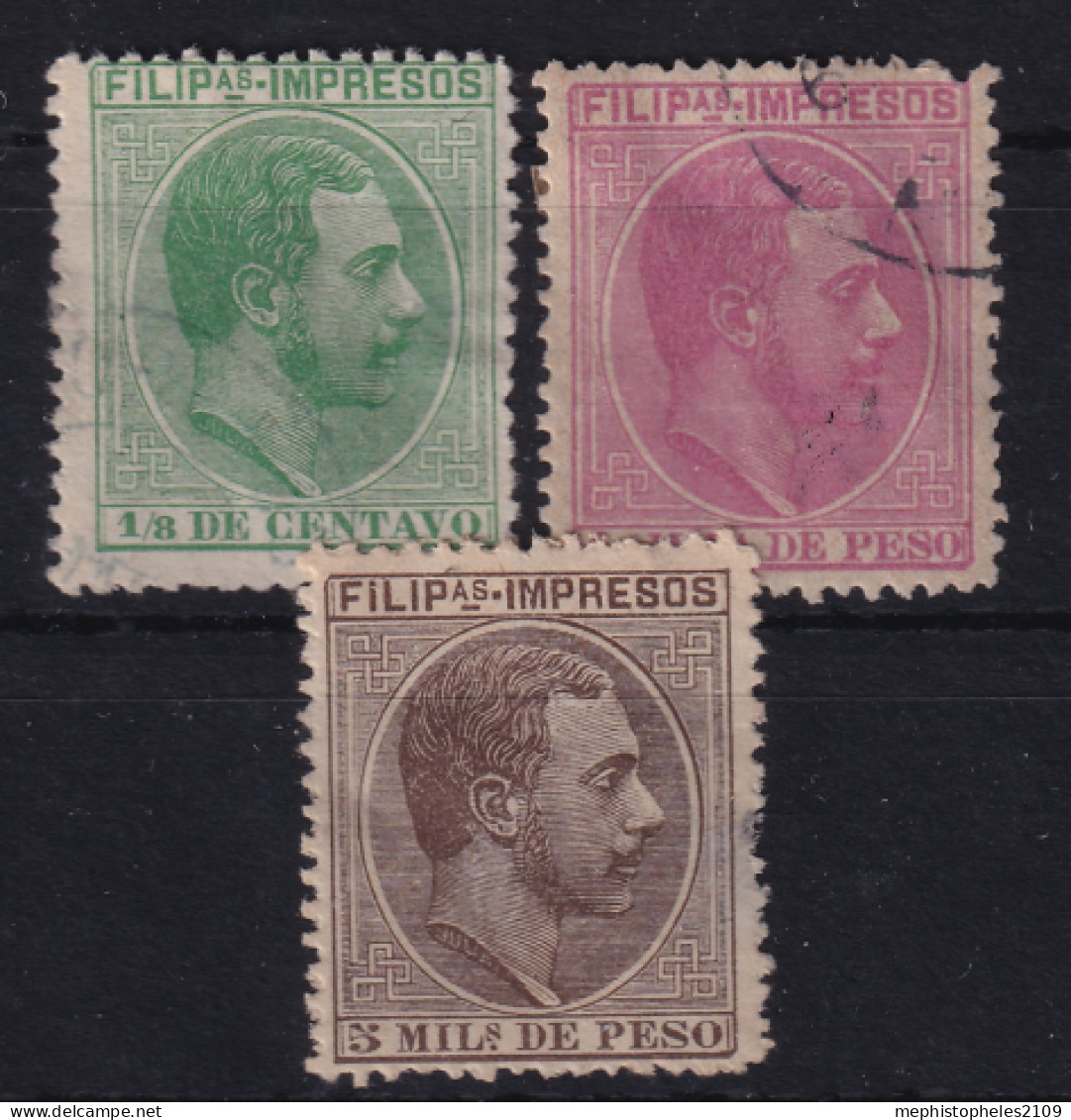 PHILIPPINES 1886-89 - MLH - Sc# P1, P2, P4 - Philippinen