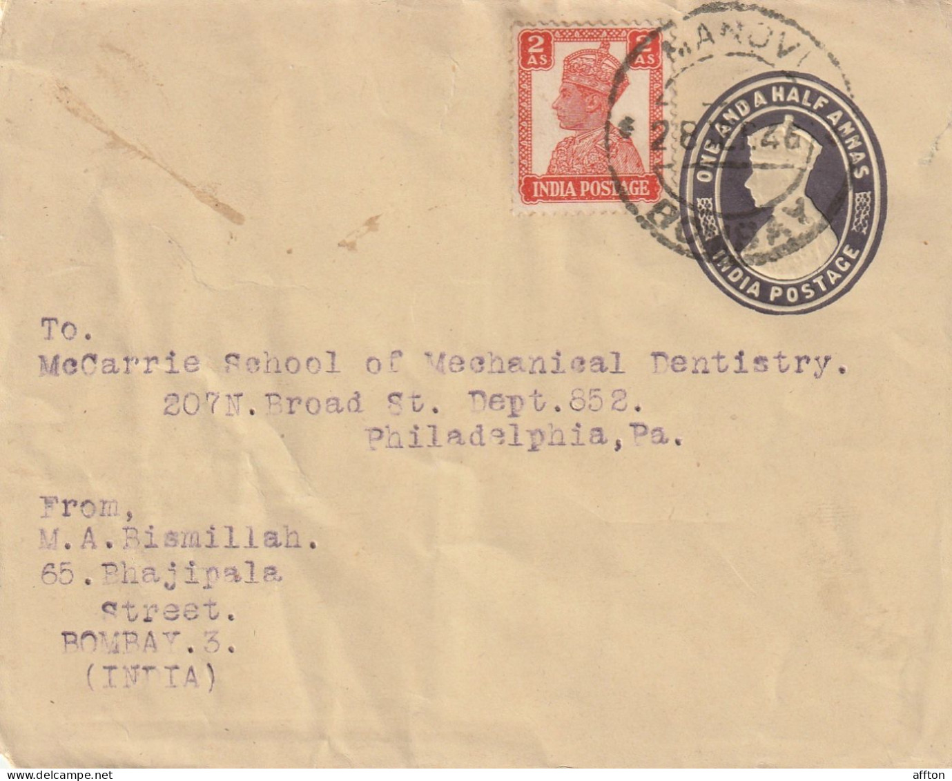 India Old Cover Mailed - Lettres & Documents