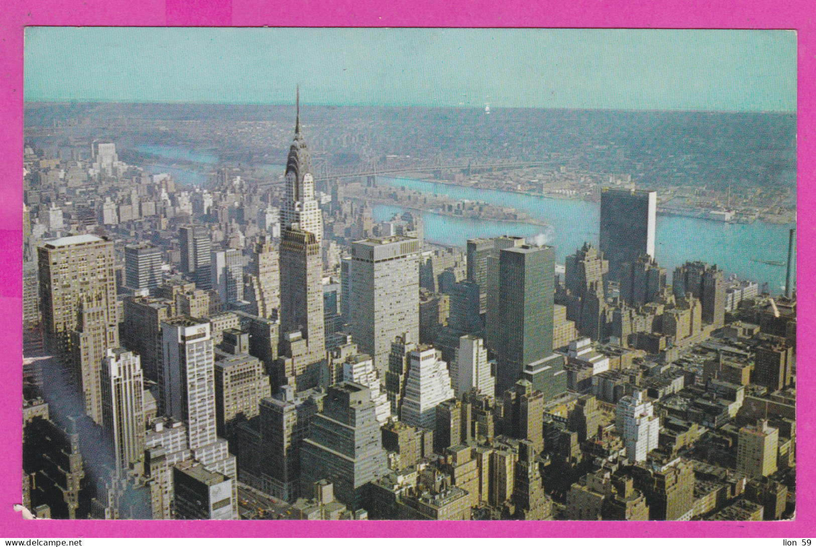 292489 / United States - New York Empire State Building PC USED (O) Flamme Chelsea Station 1964 - 11 C.  Statue Liberty  - Empire State Building