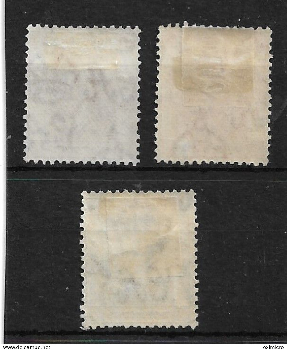 HONG KONG 1938 - 1946 8c, 15c, 20c BLACK  SG 144, 146, 147 MOUNTED MINT Cat £5.25 - Unused Stamps