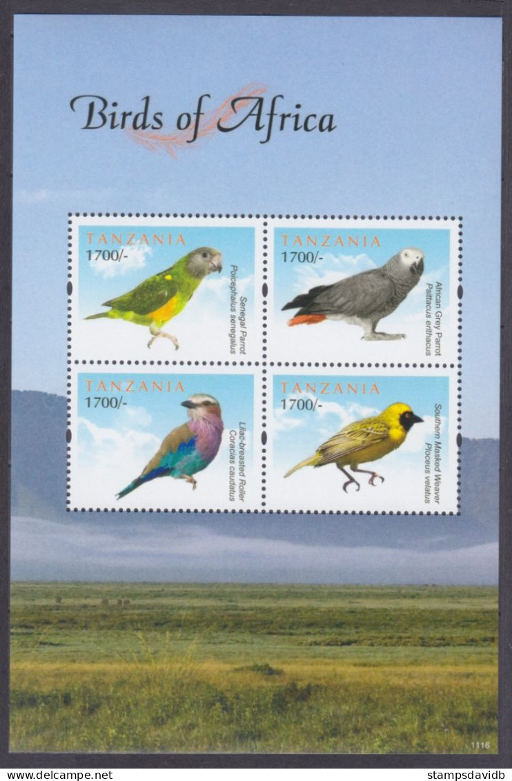 2012 Tanzania 4887-4890KL Birds 13,00 € - Piciformes (pájaros Carpinteros)