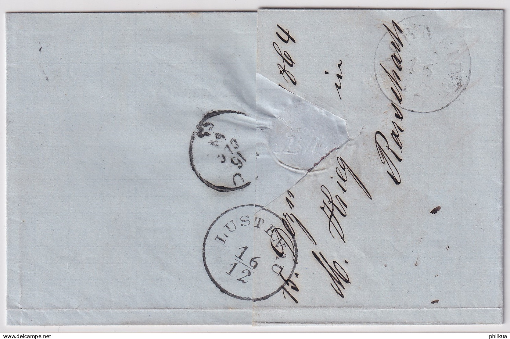 Zumst. 31 / Mi. 23 - Auf AUSLAND Faltbrief - Gelaufen 15. DEC. 1864 Von RORSCHACH Nach DORNBIRN (Grenzbereich) - Lettres & Documents