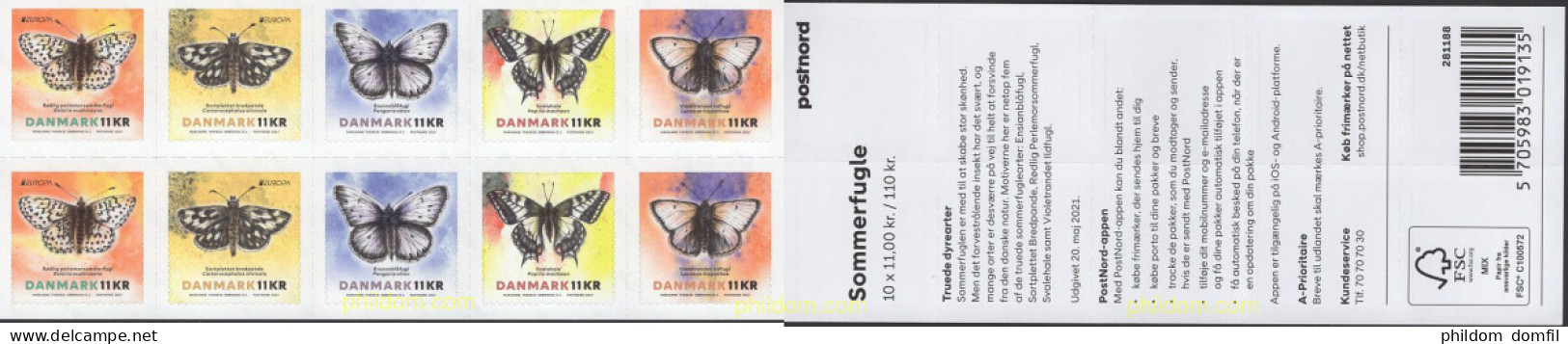 652582 MNH DINAMARCA 2021 EUROPA CEPT - 2021 ESPECIES EN PELIGRO - Unused Stamps