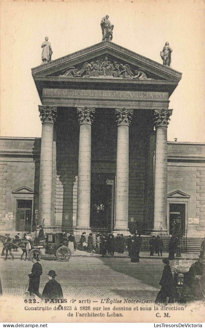 FRANCE - Paris - L'Eglise NotreDame De Lorette - Lebas - Edit. C.M. - Colonnes- Animé - Carte Postale Ancienne - Kirchen