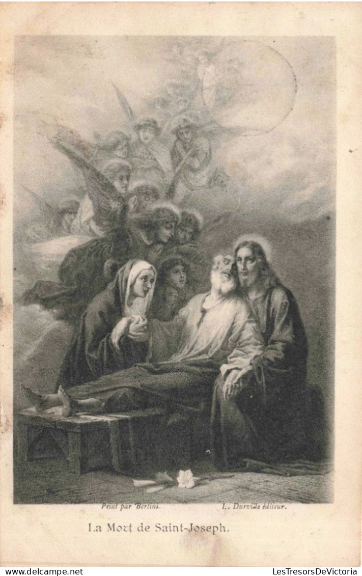RELIGION - CHRISTIANISME - La Mort De Saint-Joseph - Anges - Jésus - Cieux - Carte Postale Ancienne - Santi