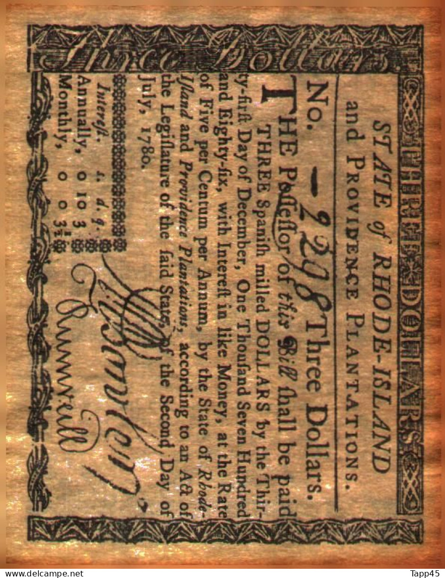 Surprenant Lot de 14 billets état d'Amérique fondé en 1776 (peut être des copies mais anciennes vue le papier) Réf:C03