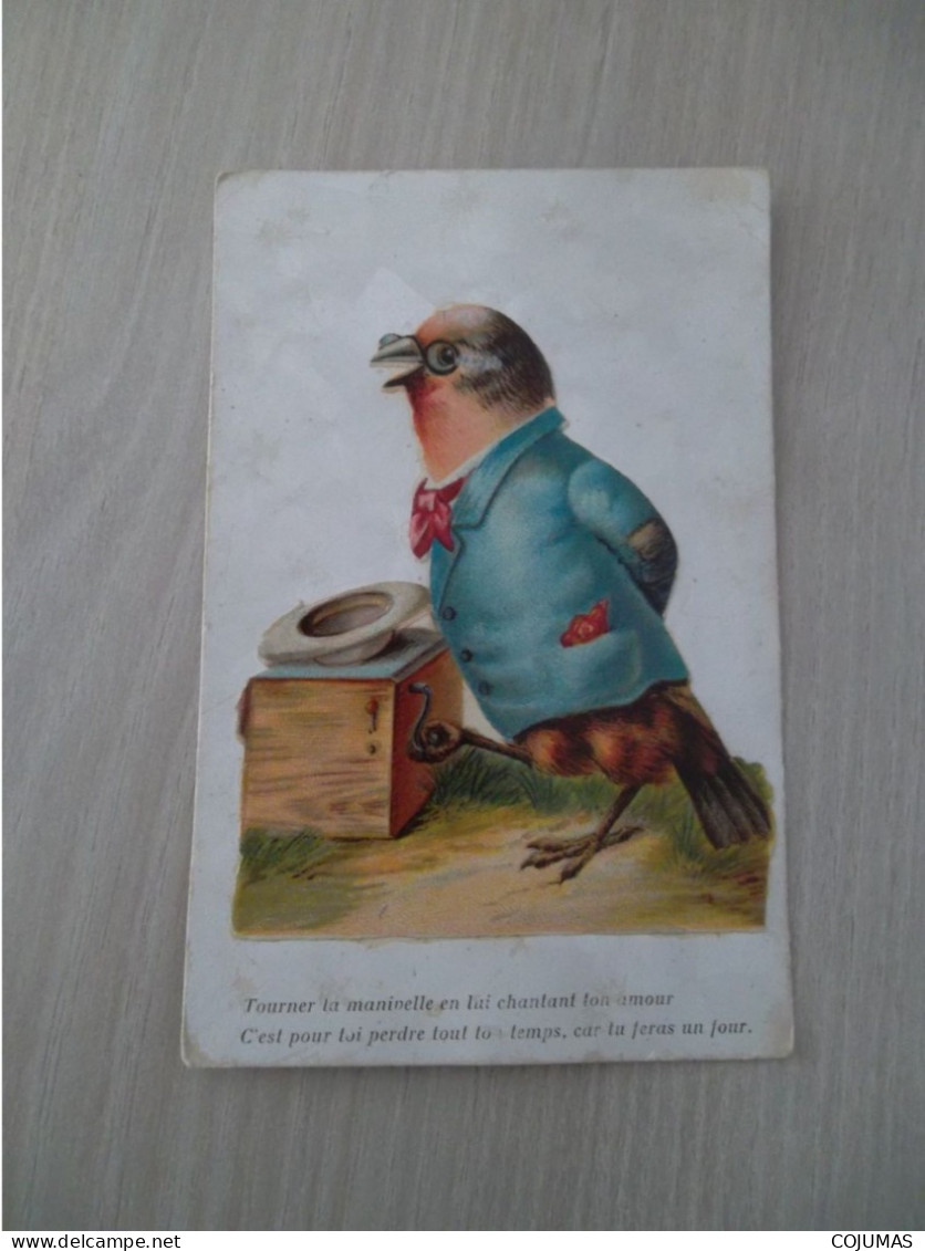 ANIMAUX HABILLES - S18871 - Tourner La Manivelle En Lui Chantant Ton Amour - Pigeon - Dressed Animals