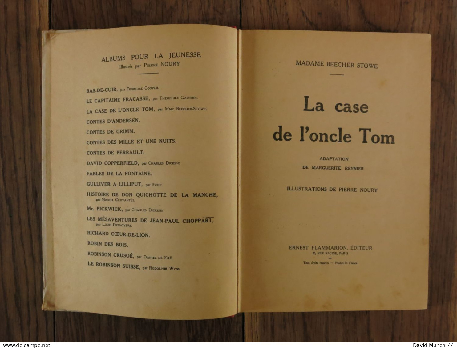 La Case De L'oncle Tom De Madame Beecher Stowe, Adapté Par Marguerite Reynier. Flammarion. 1947 - Hachette