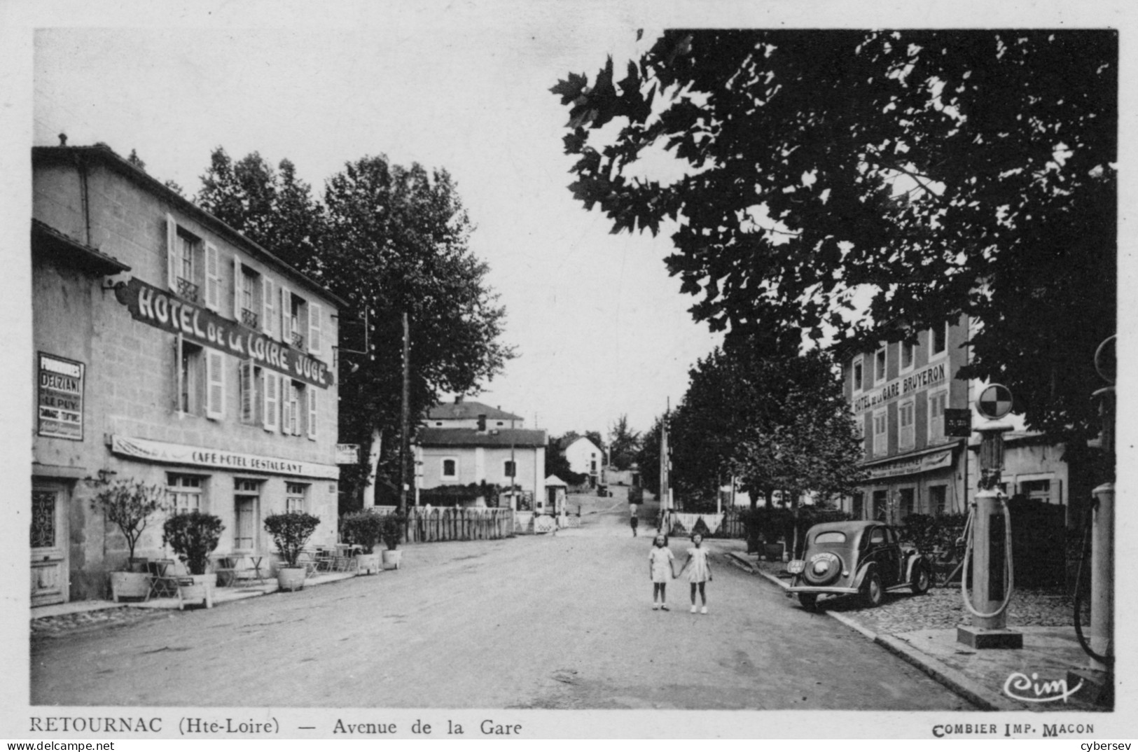 RETOURNAC - Avenue De La Gare - Hôtel De La Loire, Juge - Pompe à Essence - Citroën - Animé - Retournac