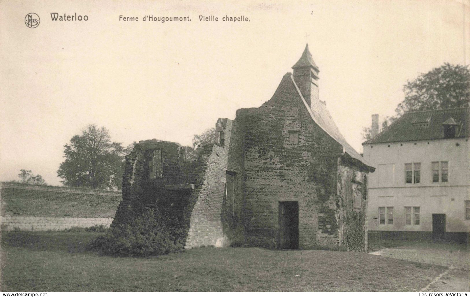 BELGIQUE - Braine L'Alleud - Ferme D'Hougoumont - Vieille Chapelle - Ruine - Carte Postale Ancienne - Braine-l'Alleud