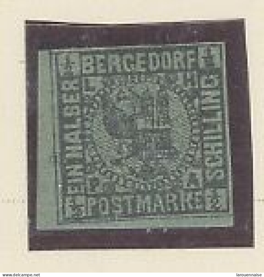ALLEMAGNE -BERGEDORF -1861- N°2 : 1/2 S -NOIR /BLEU VERDATRE NSG - Bergedorf