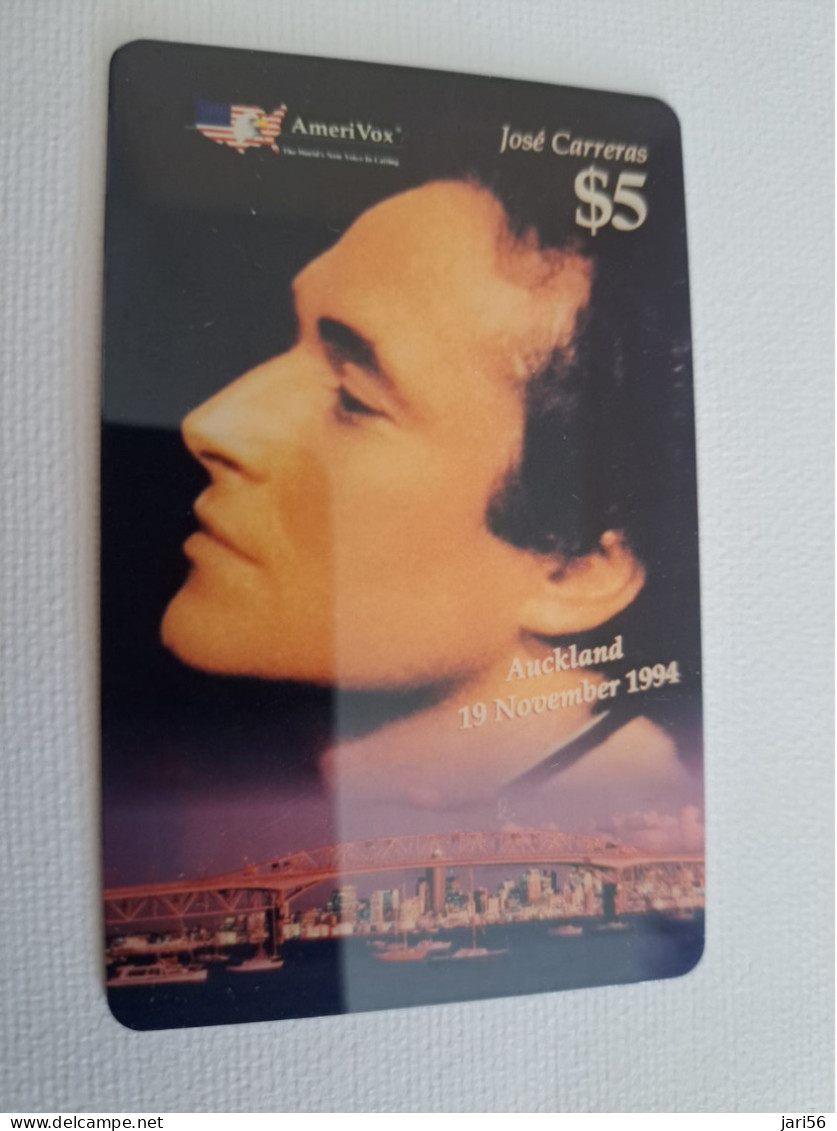 UNITED STATES AMERICA  / AMERIVOX/ TEST CARD !!!  /  $5,- JOSE CARRERAS     PREPAID MINT     ** 13843** - Amerivox